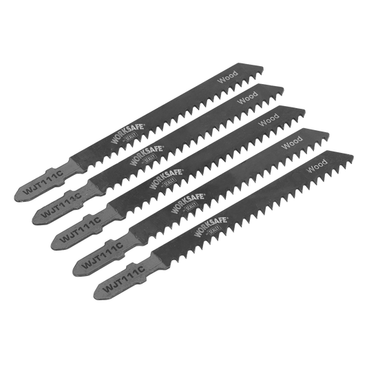 Sealey Jigsaw Blade Soft For Wood & Plastics 75mm 9 TPI Pack of 5 Pieces WJT111C