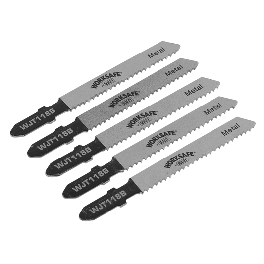 Sealey Jigsaw Blade Metal 55mm 12 TPI Wavy Set Teeth - Pack of 5 Pieces WJT118B