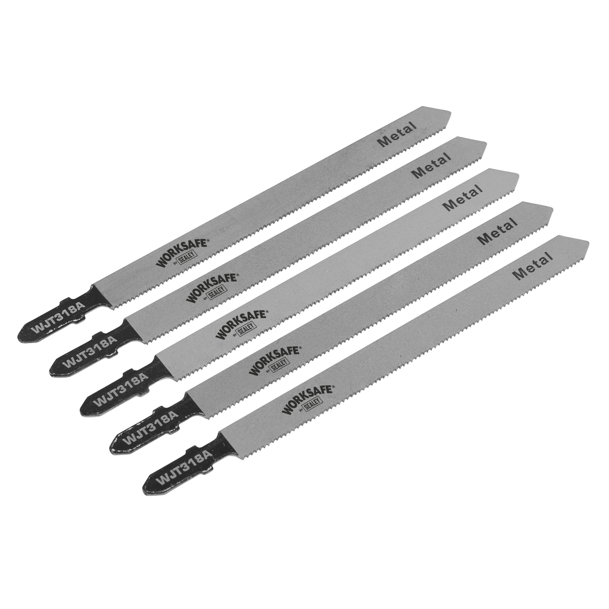 Sealey Jigsaw Blade Metal 105mm 21 TPI Wavy Set Teeth - Pack of 5 Pieces WJT318A