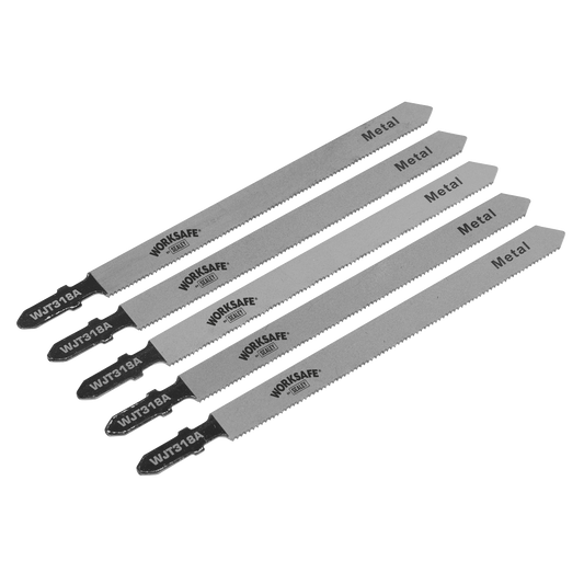 Sealey Jigsaw Blade Metal 105mm 21 TPI Wavy Set Teeth - Pack of 5 Pieces WJT318A