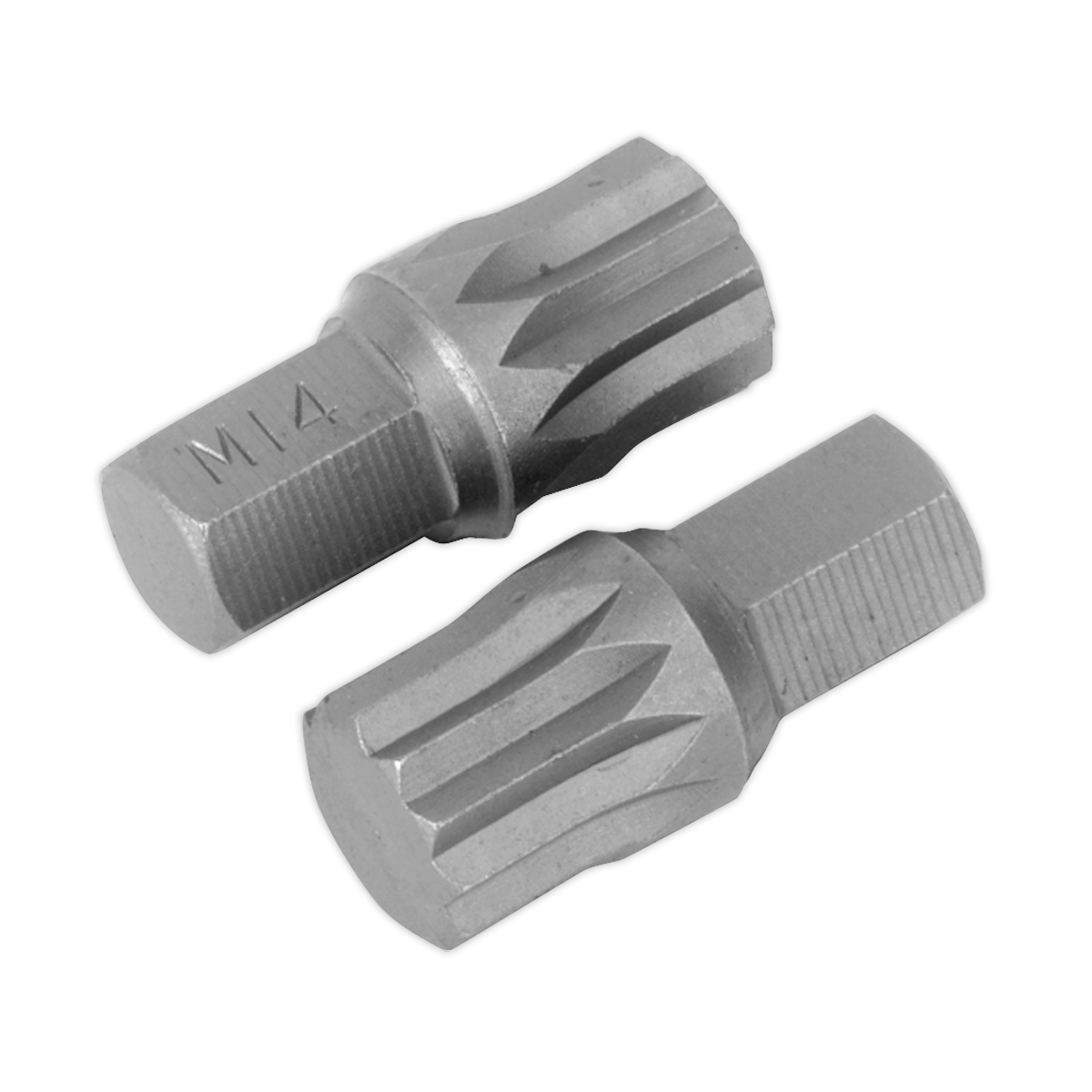 Sealey Professional Spline Bit M14 x 30mm Pack Of 2 Chrome Vanadium Steel AK5532