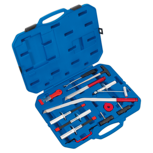 Sealey Windscreen Removal Tool Kit Durable Lightweight Design 14 Pieces WK14