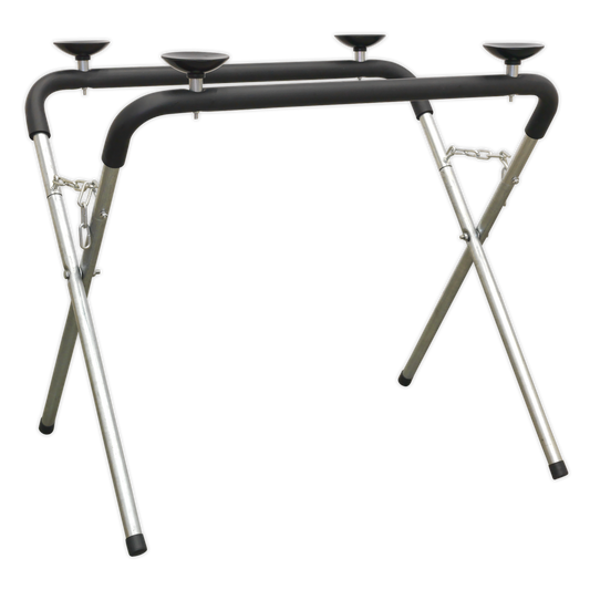 Sealey Windscreen Stand Folding Lightweight Tubular Steel Design - Steel WK4