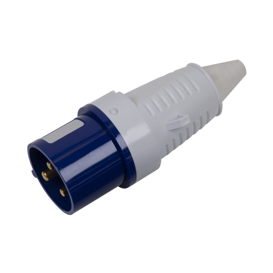 Sealey 2P+E Plug Connector 230V 32A IP44 Rated Blue Industrial Socket WP24032