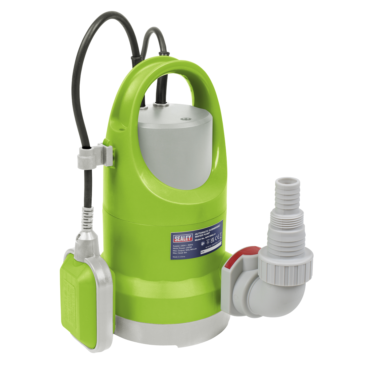 Sealey Submersible Water Pump Automatic 100L/min 230V 250W Blue WPC100A