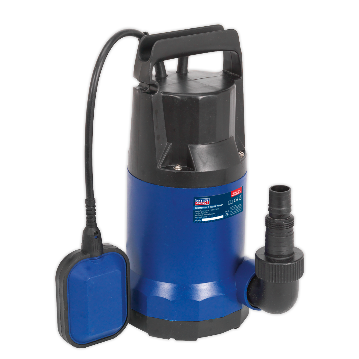 Sealey 230V Submersible Water Pump Automatic 208 Litres/min Blue/Black WPC235A