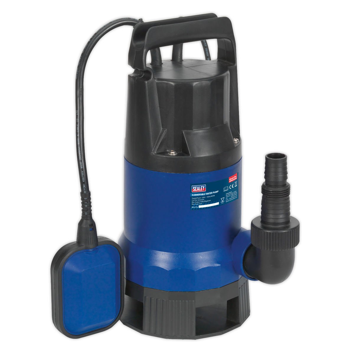 Sealey Submersible Dirty Water Pump Automatic CutOut 133 Litres/min 230V WPD133A