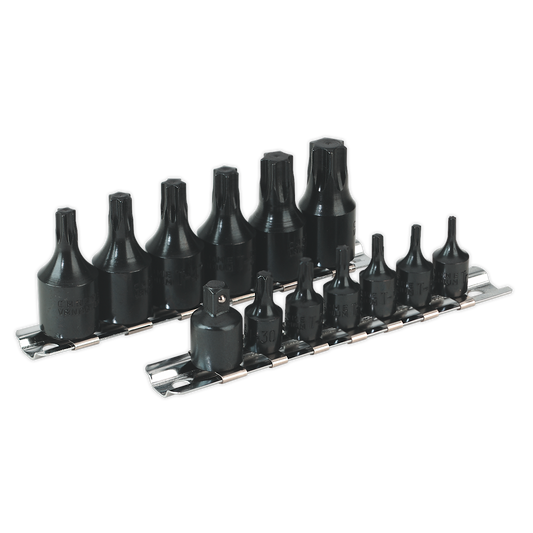 Sealey Impact TRX-Star Socket Bit Set 13pc 1/4" & 3/8" Square Drive AK5584