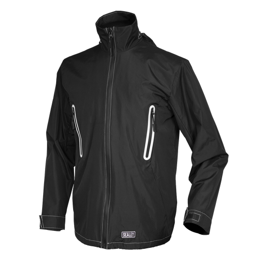 Sealey Heated Rain Jacket Wateproof 5V Garage Workshop DIY Use - Medium WPHJ02