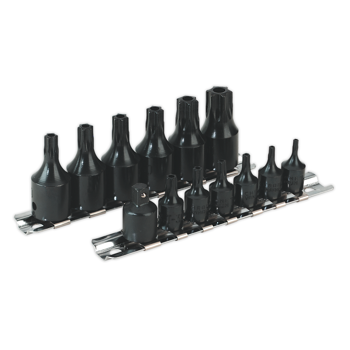 Sealey 13 Pcs 1/4" & 3/8" Square Drive TRX-Star Security Socket Bit Set AK5585