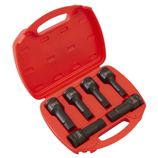 Sealey Impact Hex Socket Bit Set 6 Pieces 3/4" Square Drive 108mm AK5586