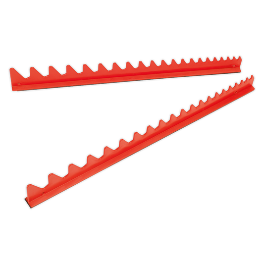 Sealey Durable Composite Sharks Teeth Spanner Rack With Magnetic Strips 2pc WR02