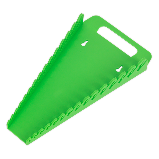 Sealey Premier Spanner Rack 15 Capacity Hi Vis Green Hand Tool Storage WR08HV