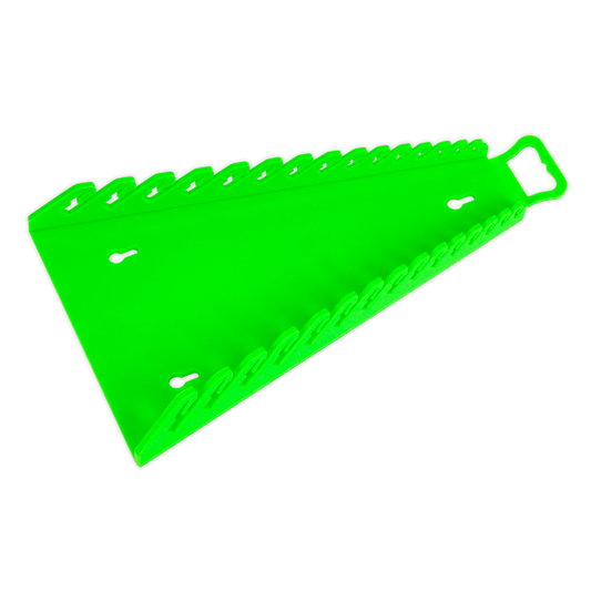 Sealey Premier Reverse Spanner Rack 15 Capacity Hi Vis Green Tool Storage WR09HV