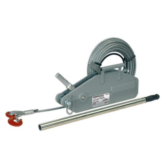 Sealey Wire Rope Puller With Removable Lever Handle 1600kg Capacity WRP1600