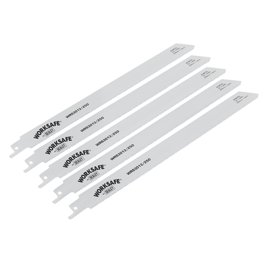 Sealey Reciprocating Saw Blade 250mm 14 TPI White - Pack of 5 WRS3013/250