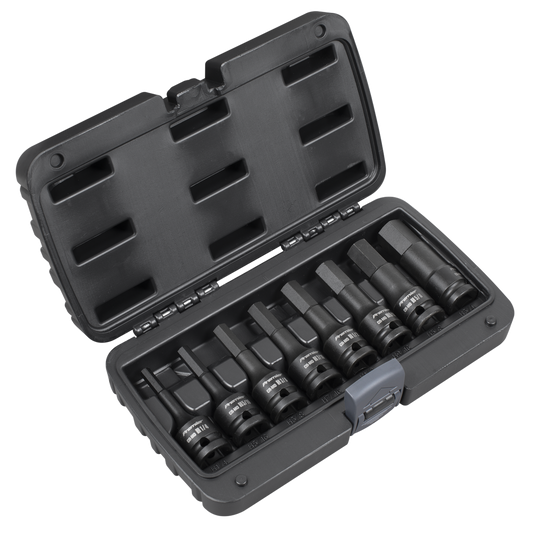 Premier Impact Hex Socket Bit Set 8 Pieces 1/2" Square Drive - Imperial AK5600