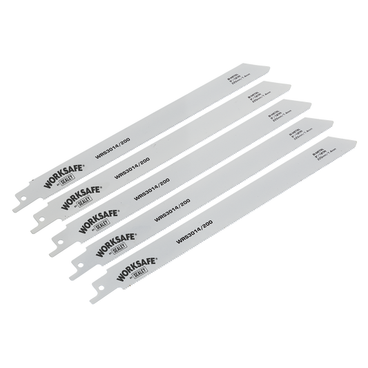 Sealey Reciprocating Saw Blade Metal 225mm 18 TPI - Pack of 5 WRS3014/200