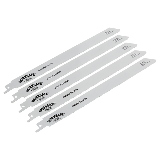 Sealey Reciprocating Saw Blade Metal 250mm 18 TPI - Pack of 5 WRS3014/250