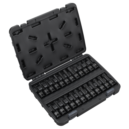 Premier Impact Socket Bit Set 1/2" Drive 24 Pieces Hex/TRX-Star/Spline AK56000