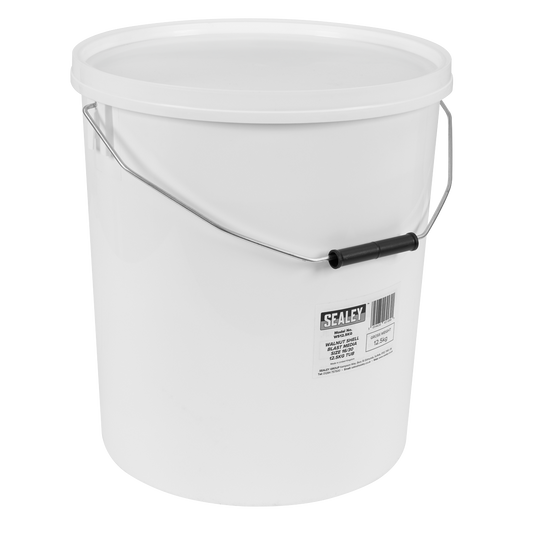 Sealey Walnut Shell Blast Media Size 16/30 12.5kg Tub Organic Versatile WS12.5KG