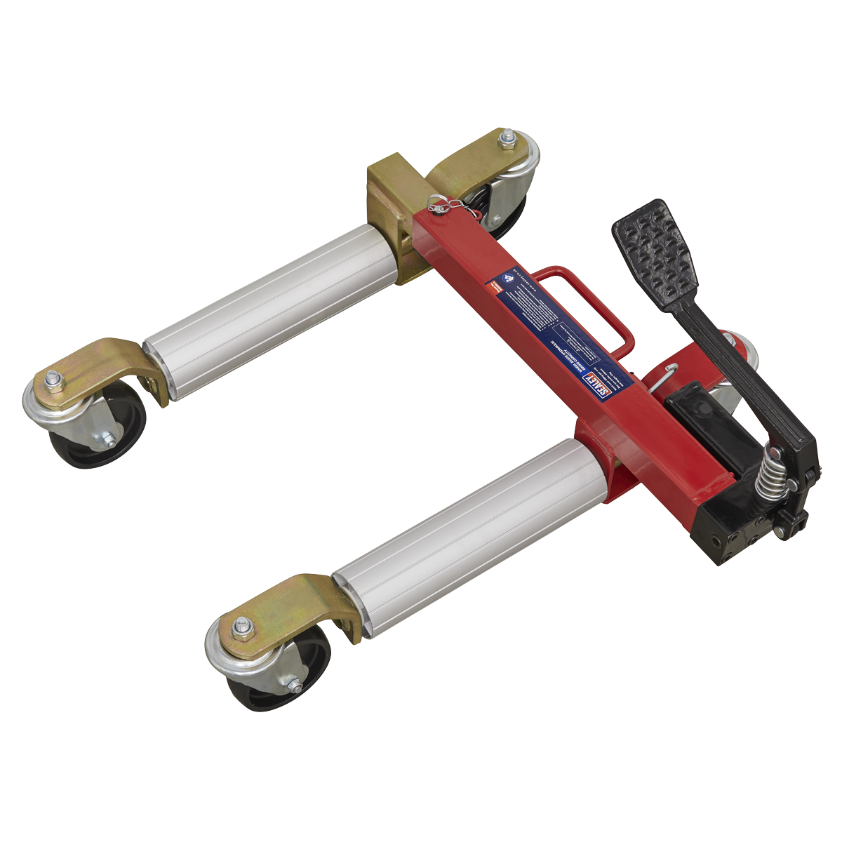 Sealey Wheel Skate Hydraulic With Four Ø100mm Nylon Castors 680kg Capacity WS680