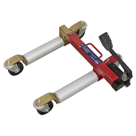 Sealey Wheel Skate Hydraulic With Four Ø100mm Nylon Castors 680kg Capacity WS680