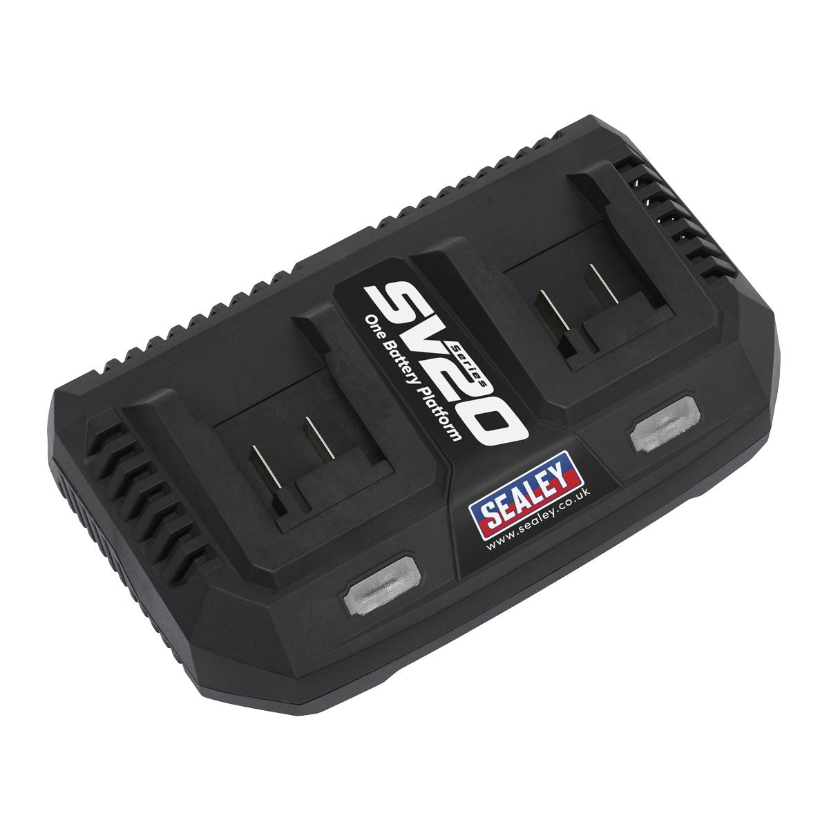 Sealey Battery Charger Mains Dual 20V SV20 Series Li-Ion LED Indicator CP20VMC2