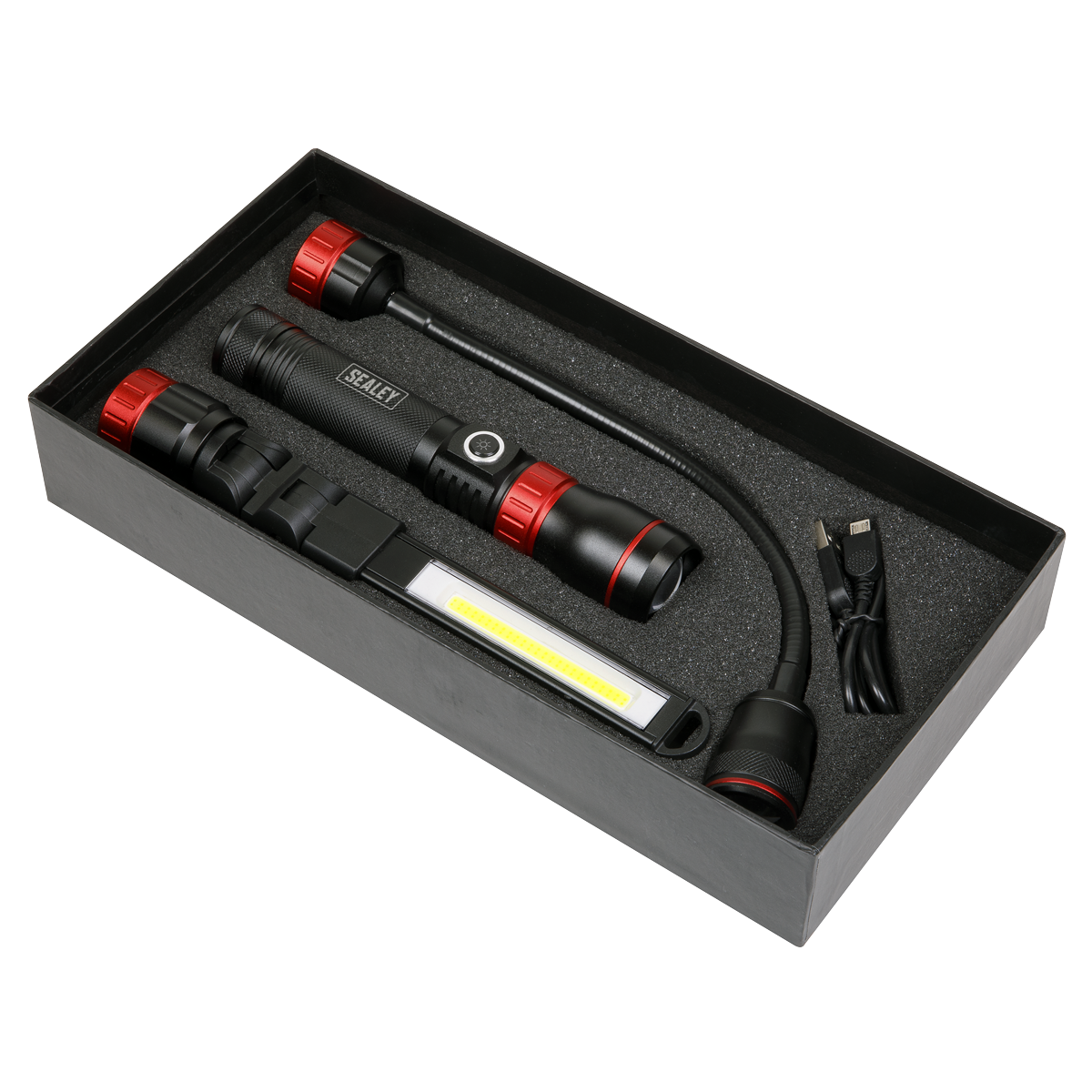 Sealey Interchangeable 3-In-1 COB LED Inspection Lamp Rechargeable LED0131R