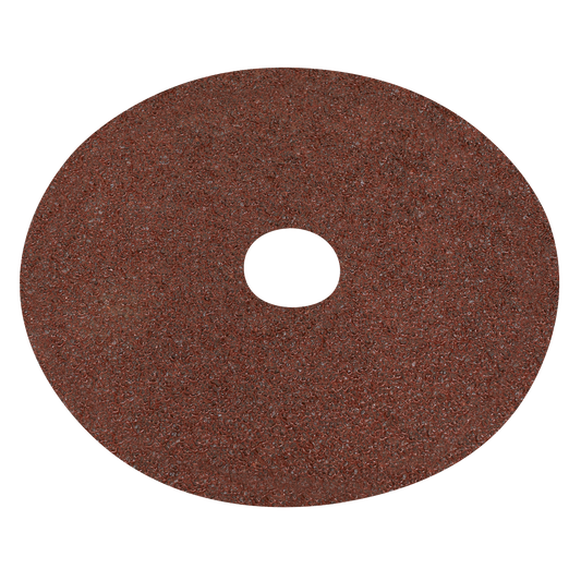 Sealey Fibre Backed Disc For Wood Metal Surfaces 125mm 24 Grit Pack of 25 WSD524