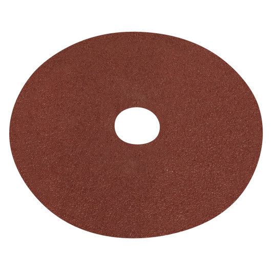 Sealey Fibre Backed Disc For Wood Metal Surfaces 125mm 40 Grit Pack of 25 WSD540
