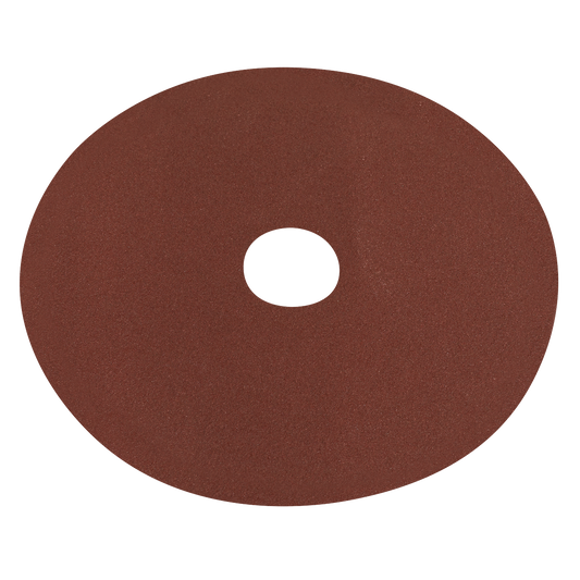 Sealey Fibre Backed Disc 125mm For Wood Metal Surfaces 80 Grit Pack of 25 WSD580