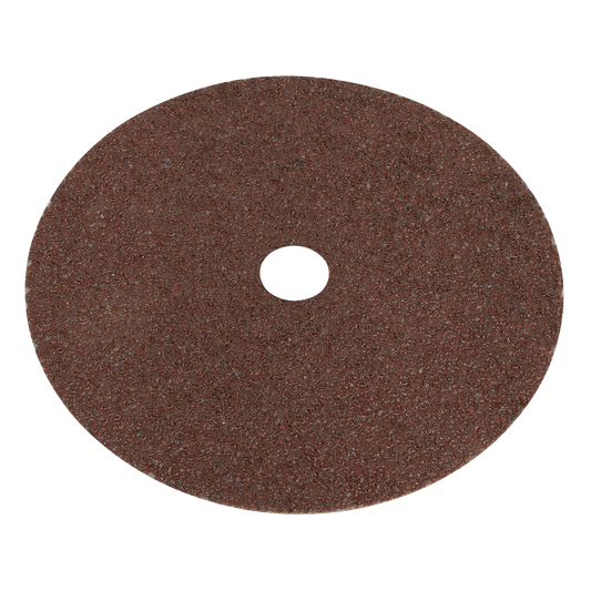 Sealey Fibre Backed Disc 175mm For Wood Metal Surfaces 24 Grit Pack of 25 WSD724