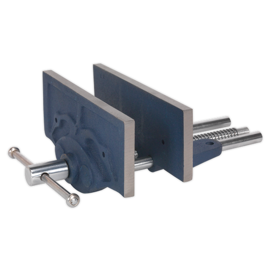 Sealey Woodworking Vice With Heavy Duty Cast Plate 175mm Jaw Width WV175I