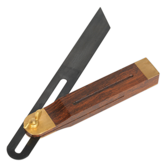 Sealey Adjustable Hardwood Body 360° Bevel Blackened Steel - 230mm Length WW007