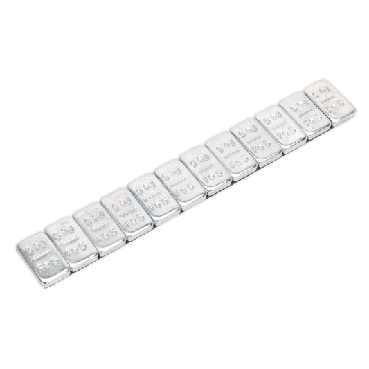 Sealey Wheel Weight 5g Adhesive Zinc Plated Steel Strip of 12 Pack Of 100 WWSA5