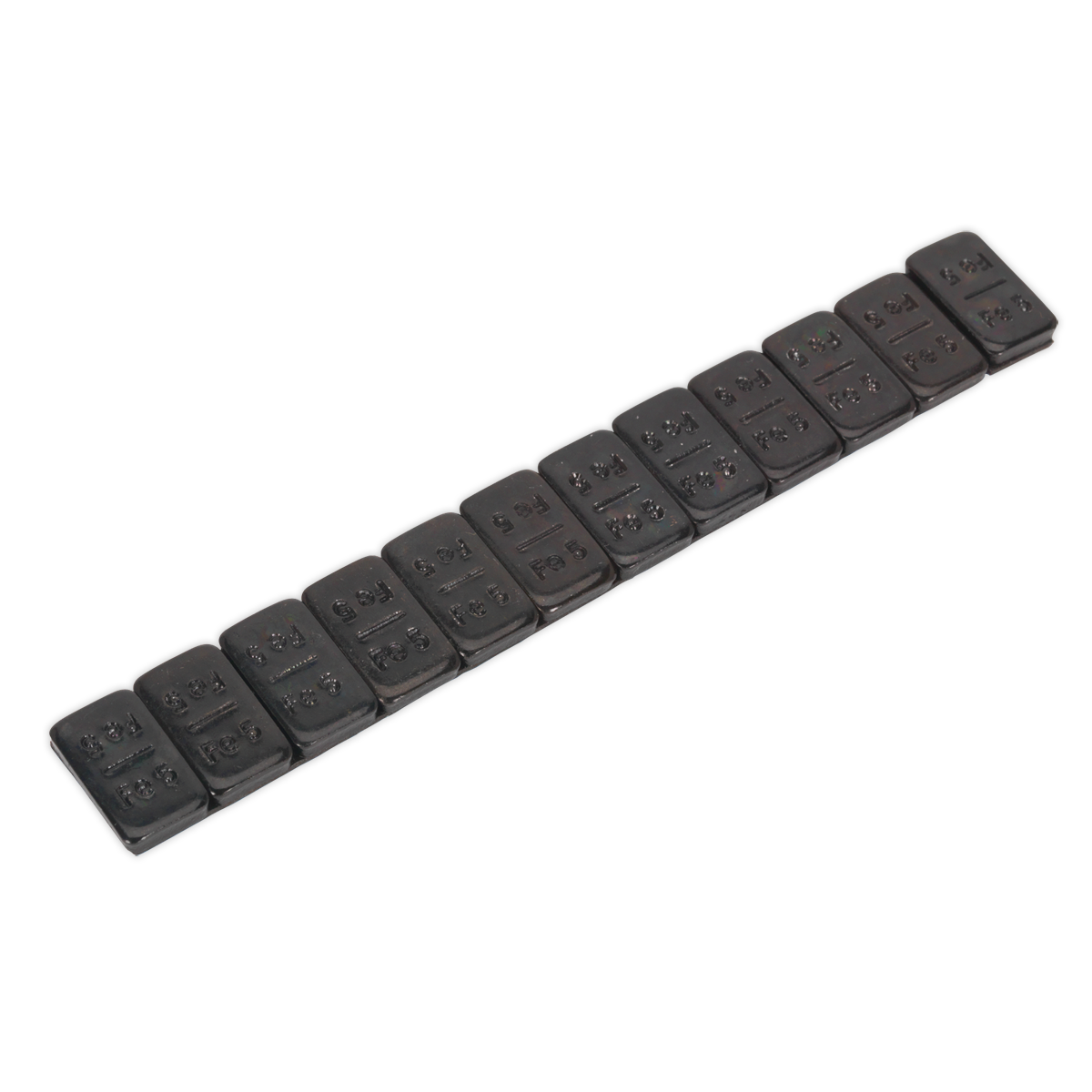 Sealey Wheel Weight 5g Adhesive Zinc Plated Steel Black Strip 12 x 50 WWSA5B