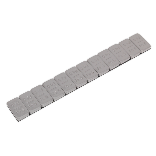 Sealey Wheel Weight 5g Adhesive Zinc Plated Steel Coated Strip 12X100 WWSA5PC