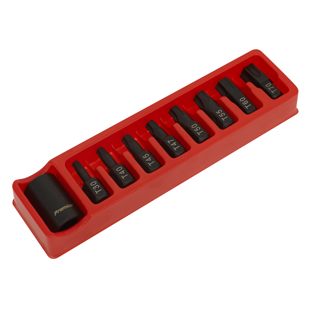 Sealey Impact TRX-Star Bit & Holder Set 9 Pieces 1/2" Square Drive Tool AK5610