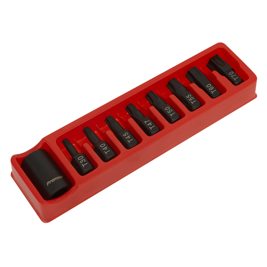 Sealey Impact TRX-Star Bit & Holder Set 9 Pieces 1/2" Square Drive Tool AK5610