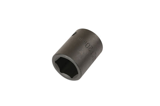 LASER 2011 Socket Wrench Insert 1/2" Drive 20mm Spanner Chrome Vanadium Steel