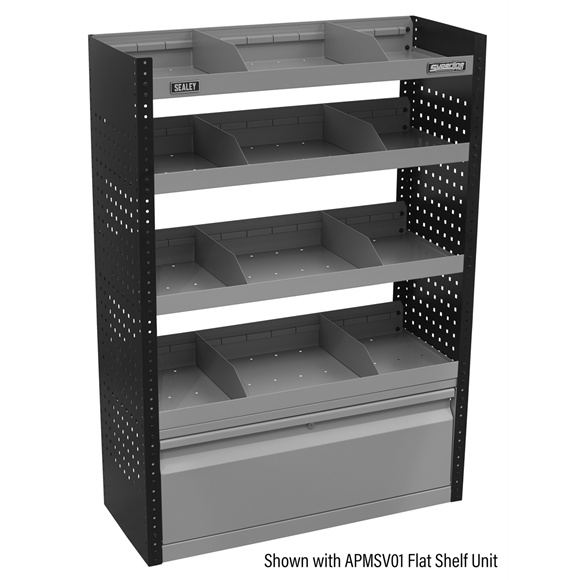 Sealey 845mm Modular Lockable Storage System Organiser Robust Steel APMSV03