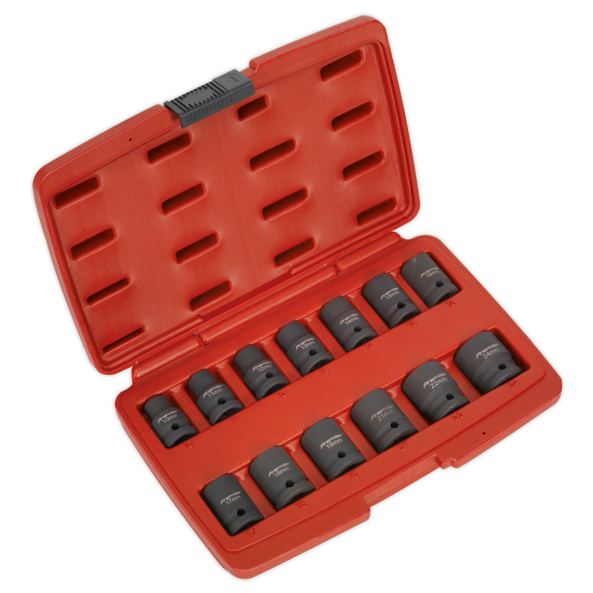 Sealey Impact Socket Set 13 Pieces 1/2" Square Drive Total Drive AK5613TD