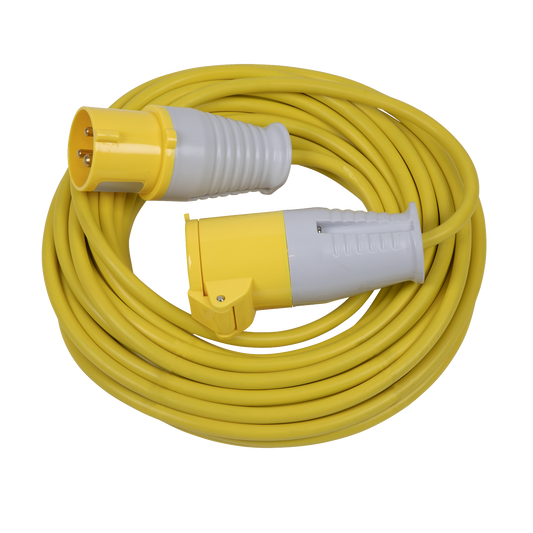 Sealey Extension Lead Cable 14m Length 110V 16A 1.5mm IP44 - Yellow EL15110