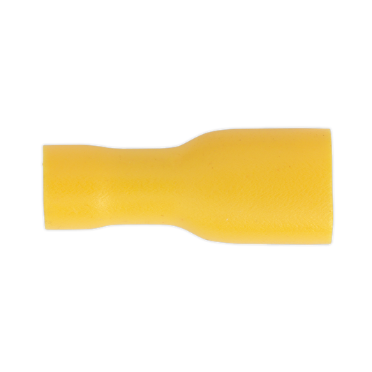 Sealey 6.3mm Female Terminal Yellow Fully Insulated 12-10 AWG - Pack of 100 YT11