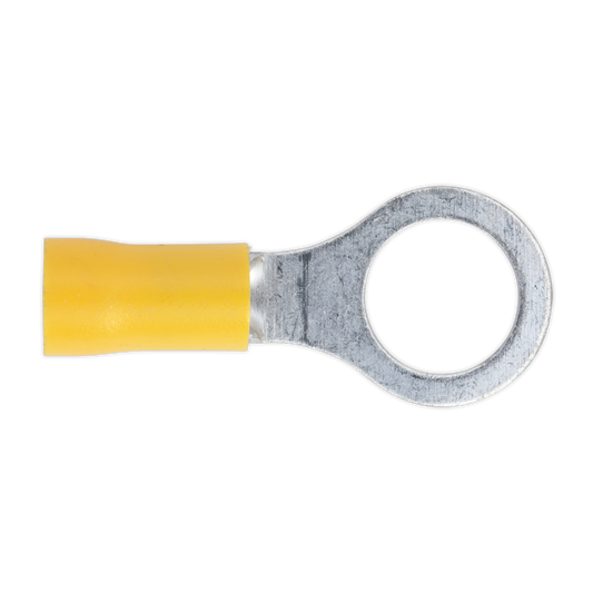 Sealey Easy Entry Ring Terminal 10.5mm Electrical Yellow Pack of 100 Pieces YT16