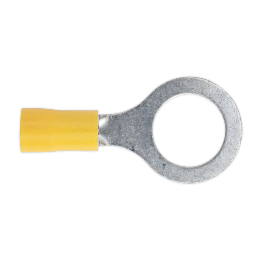 Sealey Easy Entry Ring Terminal 13mm Electrical Yellow Pack of 100 Pieces YT17