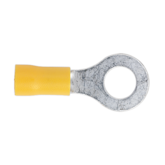 Sealey Easy Entry Ring Terminal 8.4mm Electrical Yellow Pack of 100 Pieces YT20