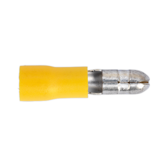 Sealey Bullet Terminal 5mm Electrical Yellow 12-10 AWG - Pack of 100 Pieces YT21