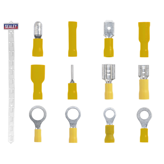 Sealey Clip Strip Deal - Yellow Electrical Terminals Push-On Ring Socket YTSET